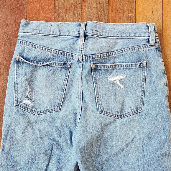 Free People We The Free High Waisted Ripped Button Fly Jeans Size 27 - Picture 14 of 16